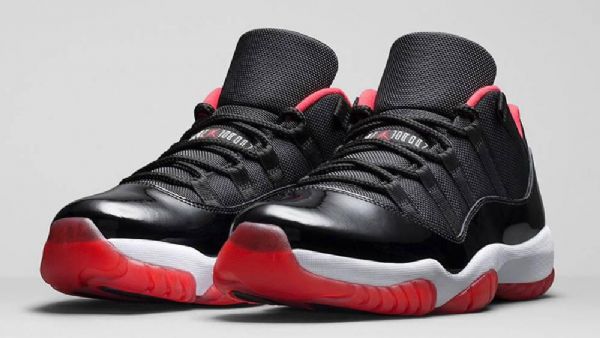 Nike Air Jordan 11 Low Tops Bred Sko Herre Svarte
