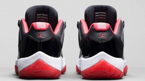 Nike Air Jordan 11 Low Tops Bred Sko Herre Svarte