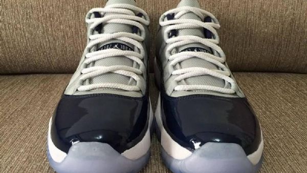 Nike Air Jordan 11 Low Tops Georgetown Sko Herre Marineblå Grå