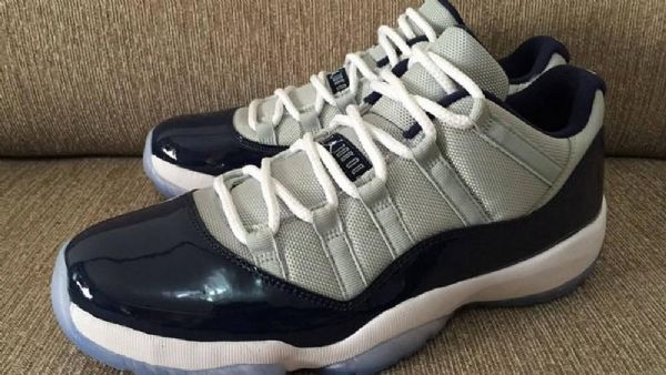 Nike Air Jordan 11 Low Tops Georgetown Sko Herre Marineblå Grå