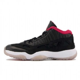 Nike Air Jordan 11 Low Tops Ie Bred Sko Herre Svarte