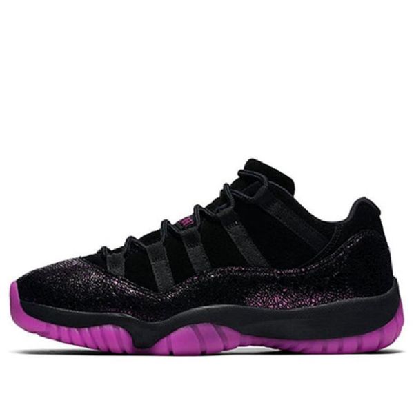 Nike Air Jordan 11 Low Tops Retro Basketball Shoes Dame Svarte Lilla