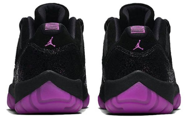 Nike Air Jordan 11 Low Tops Retro Basketball Shoes Dame Svarte Lilla