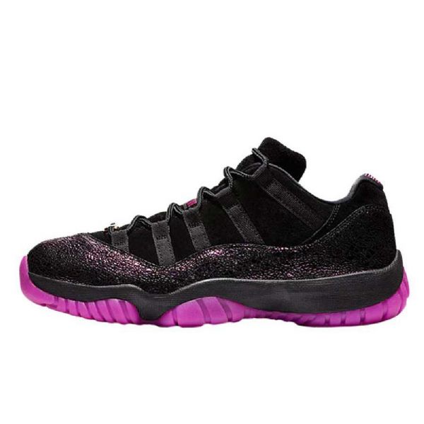 Nike Air Jordan 11 Low Tops Rook To Queen Sko Dame Svarte Lilla