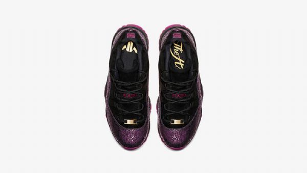 Nike Air Jordan 11 Low Tops Rook To Queen Sko Dame Svarte Lilla
