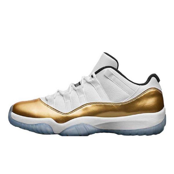 Nike Air Jordan 11 Low Tops Sko Herre Hvite Gull