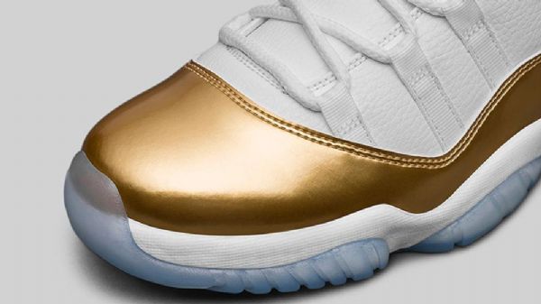 Nike Air Jordan 11 Low Tops Sko Herre Hvite Gull