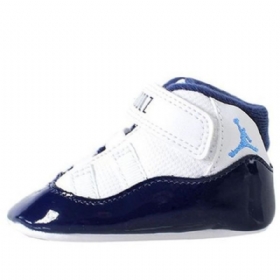 Nike Air Jordan 11 Retro Cb Basketball Shoes Barn Hvite Marineblå