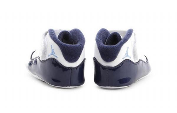 Nike Air Jordan 11 Retro Cb Basketball Shoes Barn Hvite Marineblå