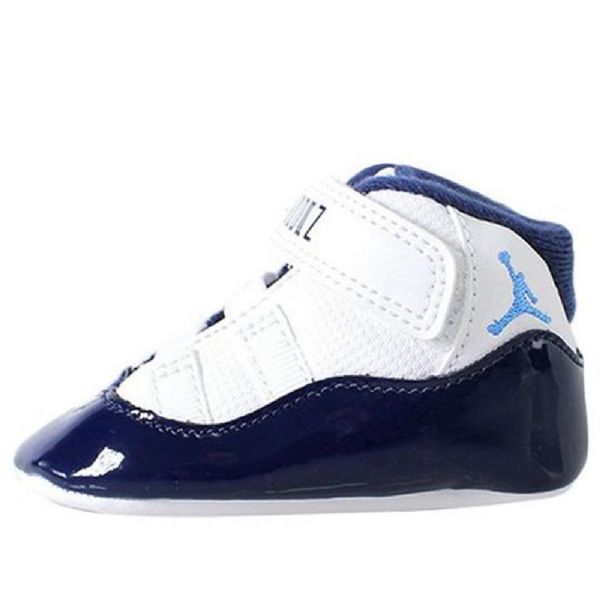 Nike Air Jordan 11 Retro Cb Basketball Shoes Barn Hvite Marineblå