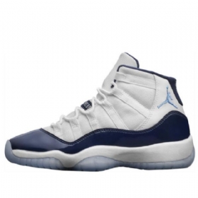 Nike Air Jordan 11 Retro Gs Basketball Shoes Dame Hvite Marineblå