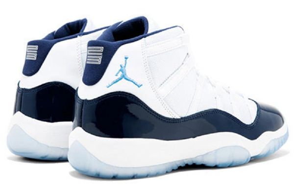 Nike Air Jordan 11 Retro Gs Basketball Shoes Dame Hvite Marineblå
