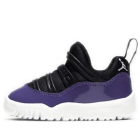 Nike Air Jordan 11 Retro Little Flex Td Sko Barn Svarte Lilla