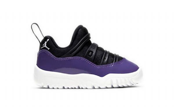 Nike Air Jordan 11 Retro Little Flex Td Sko Barn Svarte Lilla