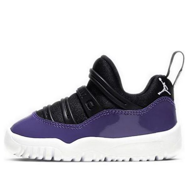 Nike Air Jordan 11 Retro Little Flex Td Sko Barn Svarte Lilla