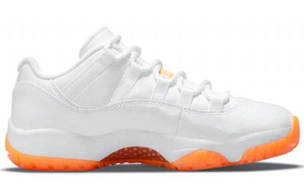 Nike Air Jordan 11 Retro Low Tops Basketball Shoes Dame Hvite Oransje