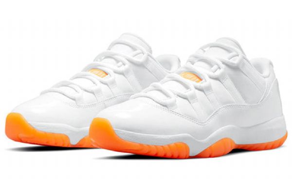 Nike Air Jordan 11 Retro Low Tops Basketball Shoes Dame Hvite Oransje