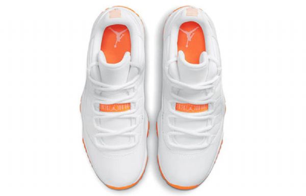 Nike Air Jordan 11 Retro Low Tops Basketball Shoes Dame Hvite Oransje