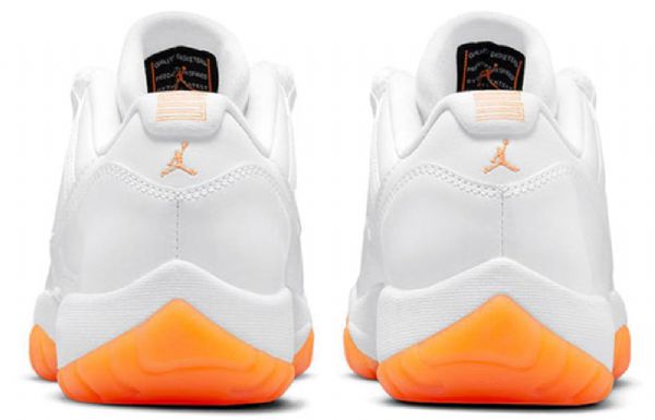 Nike Air Jordan 11 Retro Low Tops Basketball Shoes Dame Hvite Oransje