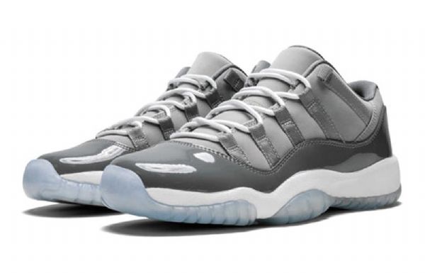 Nike Air Jordan 11 Retro Low Tops Bg Basketball Shoes Herre Grå