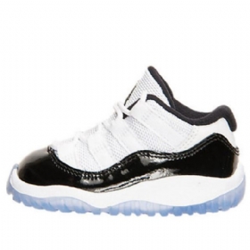 Nike Air Jordan 11 Retro Low Tops Bt Basketball Shoes Barn Svarte Hvite