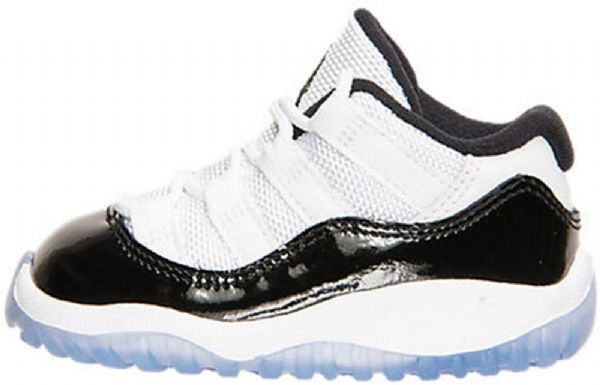 Nike Air Jordan 11 Retro Low Tops Bt Basketball Shoes Barn Svarte Hvite