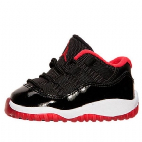 Nike Air Jordan 11 Retro Low Tops Bt Basketball Shoes Barn Svarte Rød