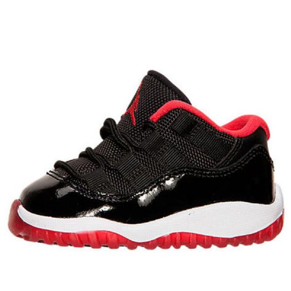 Nike Air Jordan 11 Retro Low Tops Bt Basketball Shoes Barn Svarte Rød