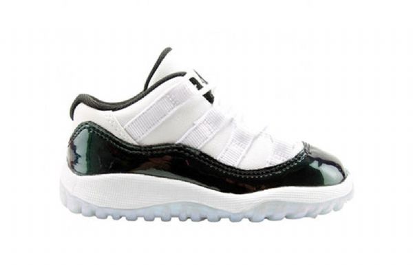 Nike Air Jordan 11 Retro Low Tops Td Basketball Shoes Barn Hvite Grønn