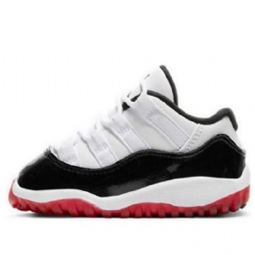 Nike Air Jordan 11 Retro Low Tops Td Sko Barn Svarte Hvite Rød