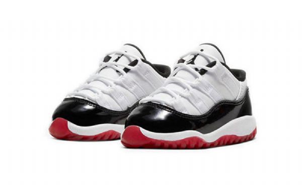 Nike Air Jordan 11 Retro Low Tops Td Sko Barn Svarte Hvite Rød