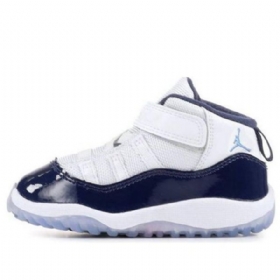 Nike Air Jordan 11 Retro Td Sko Barn Hvite Marineblå