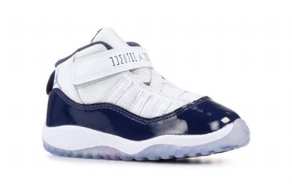 Nike Air Jordan 11 Retro Td Sko Barn Hvite Marineblå