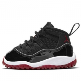 Nike Air Jordan 11 Retro Td Sko Barn Svarte Rød
