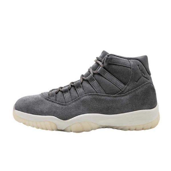 Nike Air Jordan 11 Semsket Skinn Premium Sko Herre Grå