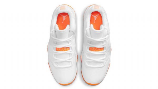 Nike Air Jordan Retro 11 Low Tops Citrus Sko Dame Hvite