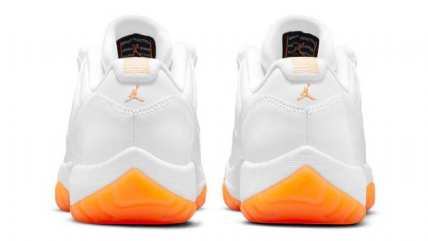 Nike Air Jordan Retro 11 Low Tops Citrus Sko Dame Hvite