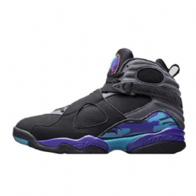 Nike Air Jordan 8 Aqua Sko Herre Svarte Lilla