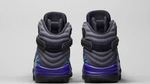 Nike Air Jordan 8 Aqua Sko Herre Svarte Lilla