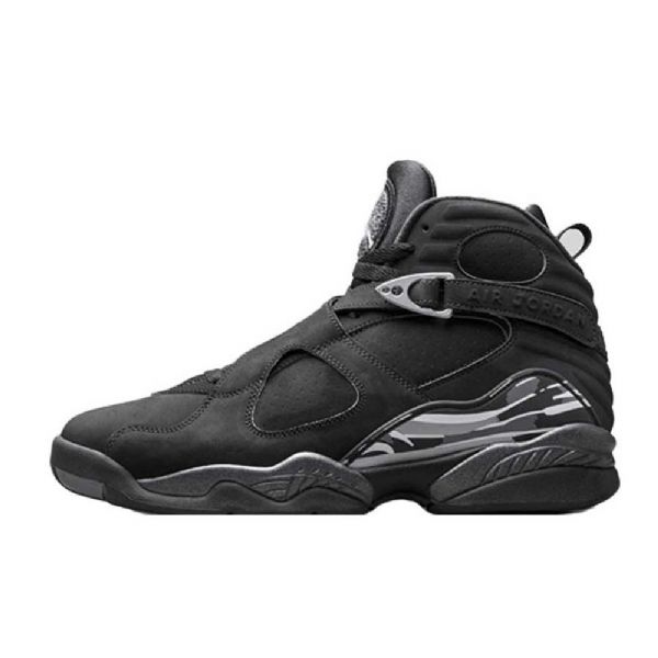 Nike Air Jordan 8 Chrome Sko Herre Svarte
