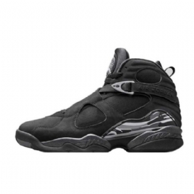 Nike Air Jordan 8 Chrome Sko Herre Svarte
