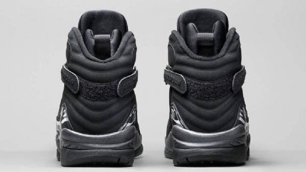 Nike Air Jordan 8 Chrome Sko Herre Svarte