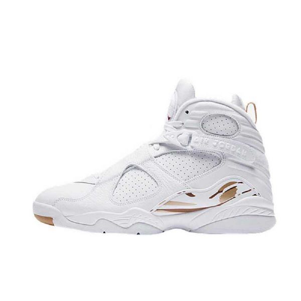 Nike Air Jordan 8 Ovo Sko Herre Hvite