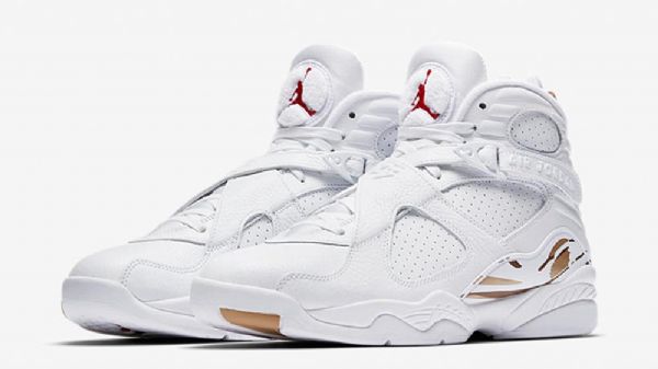 Nike Air Jordan 8 Ovo Sko Herre Hvite