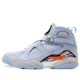 Nike Air Jordan 8 Retro Basketball Shoes Dame Blå