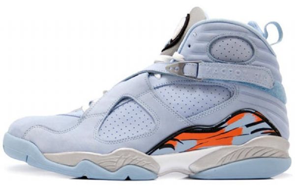 Nike Air Jordan 8 Retro Basketball Shoes Dame Blå