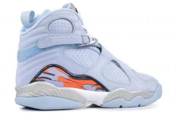 Nike Air Jordan 8 Retro Basketball Shoes Dame Blå