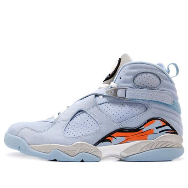 Nike Air Jordan 8 Retro Basketball Shoes Dame Blå