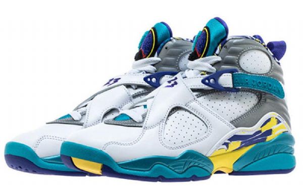Nike Air Jordan 8 Retro Basketball Shoes Dame Hvite