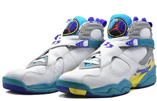 Nike Air Jordan 8 Retro Basketball Shoes Dame Hvite